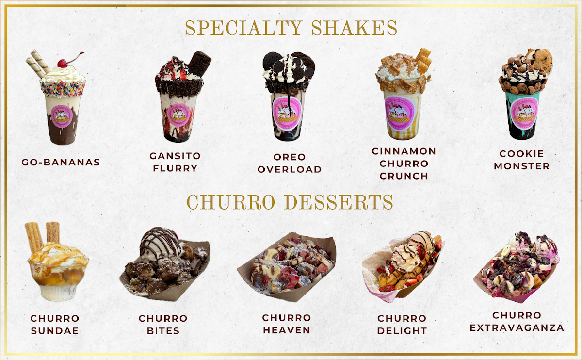 London Ice Cream Shop Photo Menu 1