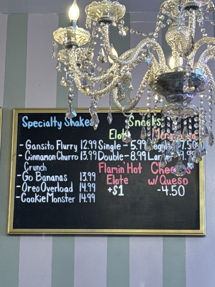 London Ice Cream Shop Photo Menu 3