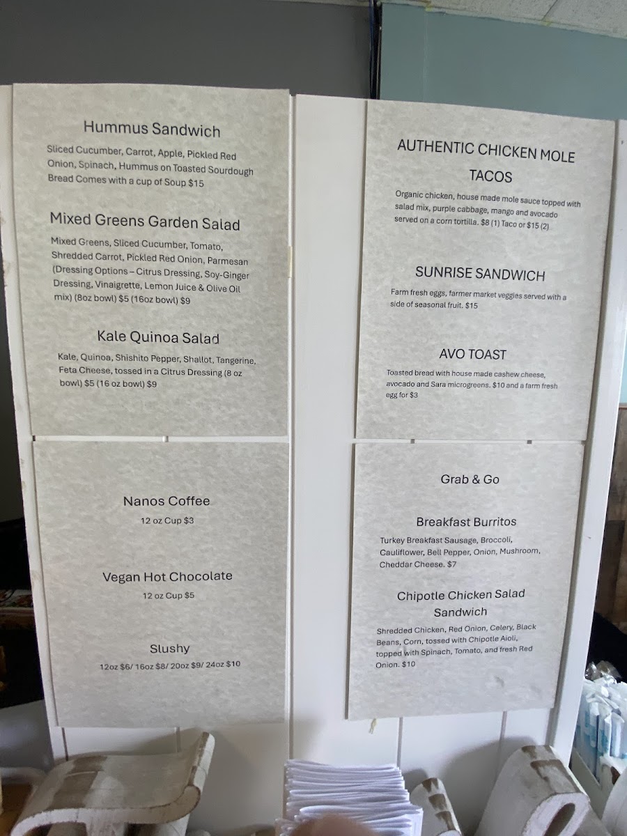 Julia's Juice Bar Photo Menu 3