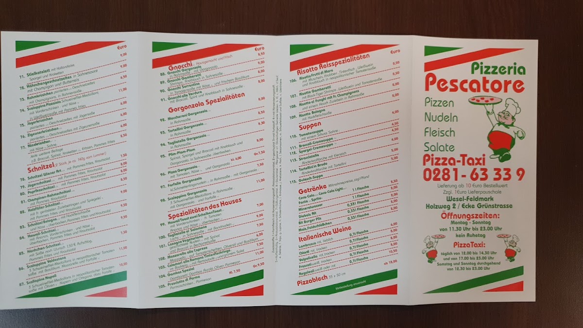 Pizzeria Pescatore Photo Menu 1