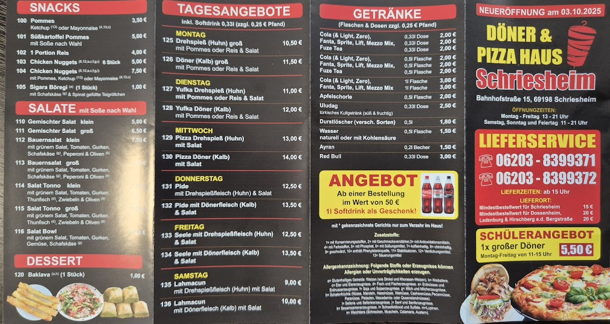 Schriesheim Döner & Pizza Haus Photo Menu 2