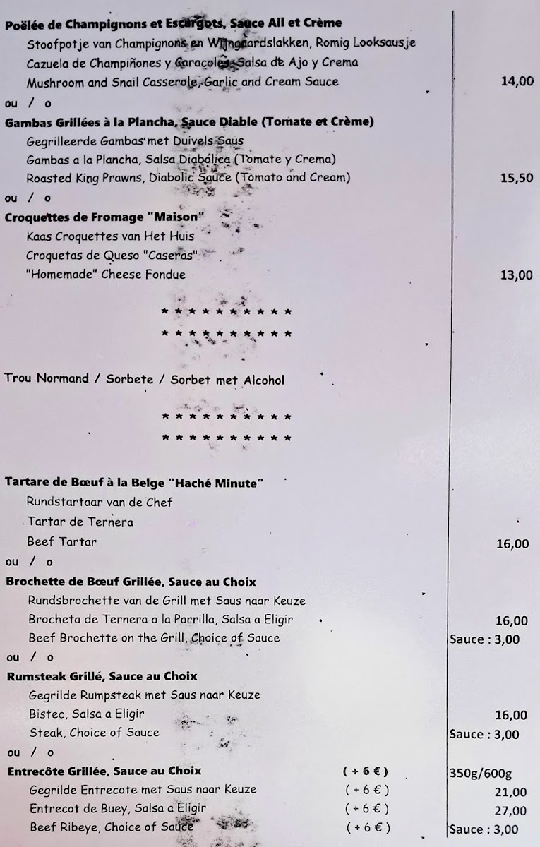 Como en Casa - Restaurant Belge Photo Menu 4