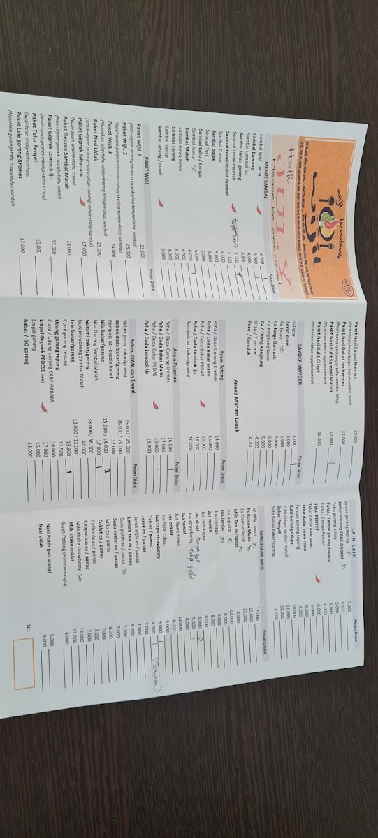 Warung Wiji Lombok Temanggung Photo Menu 7