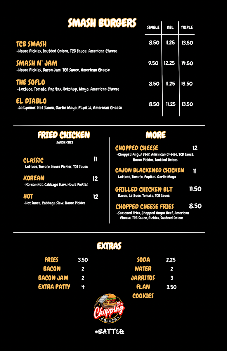 The Chopping Block Miami Photo Menu 1