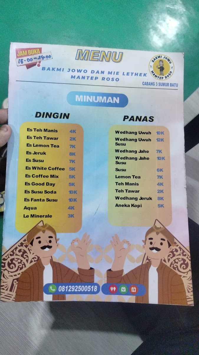 BAKMI JOWO & MIE LETHEK MANTEP ROSO CABANG 3 Photo Menu 5