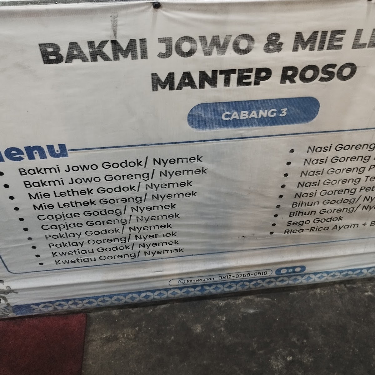 BAKMI JOWO & MIE LETHEK MANTEP ROSO CABANG 3 Photo Menu 6