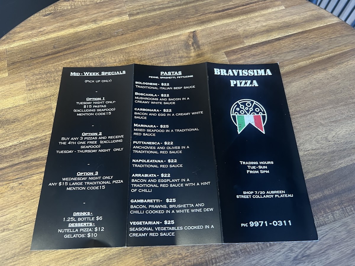 BRAVISSIMA PIZZA Photo Menu 2