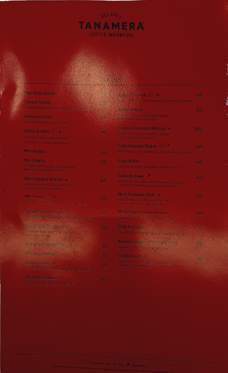 Tanamera Coffee Pettarani Business Centre Photo Menu 8