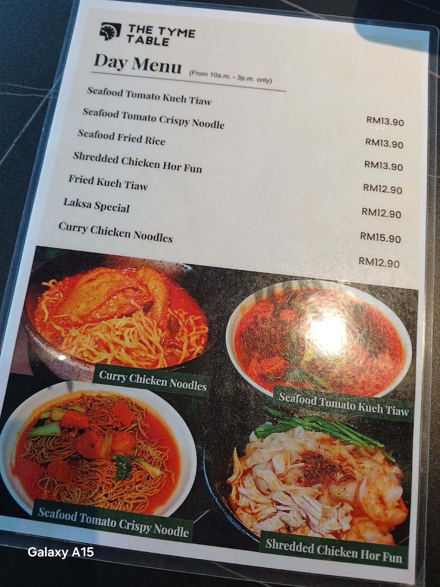 The Tyme Table Photo Menu 6