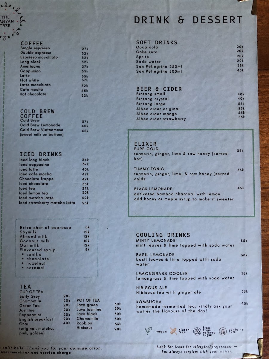 The Banyan Tree Photo Menu 4