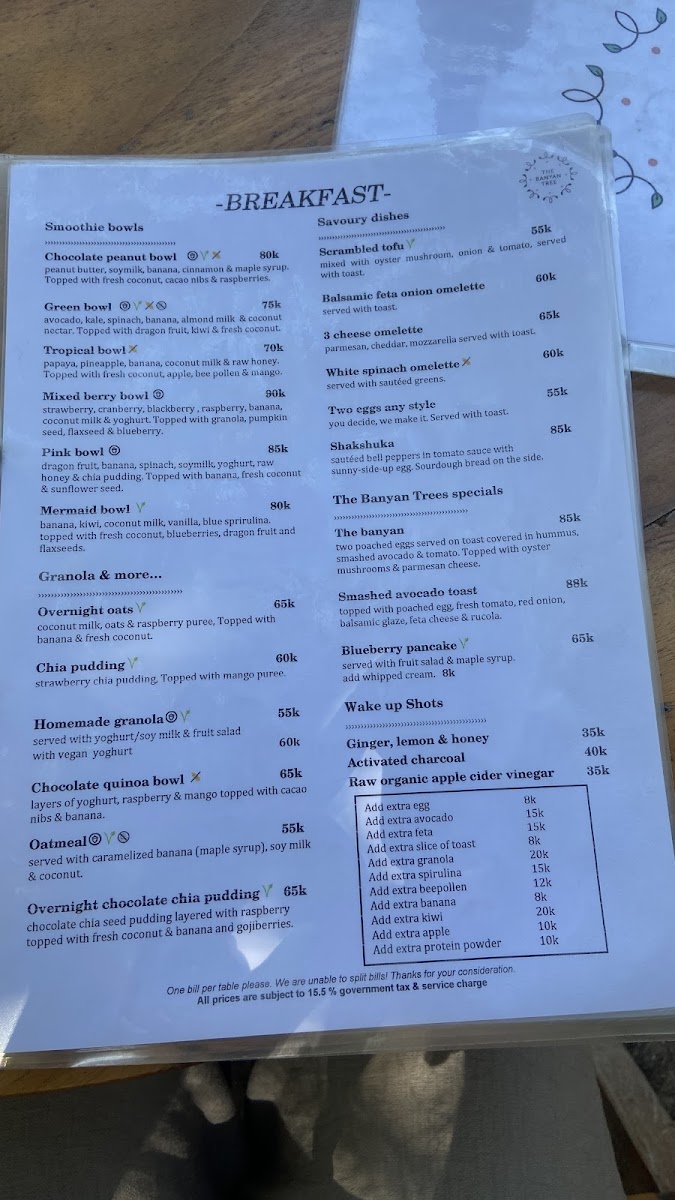 The Banyan Tree Photo Menu 8