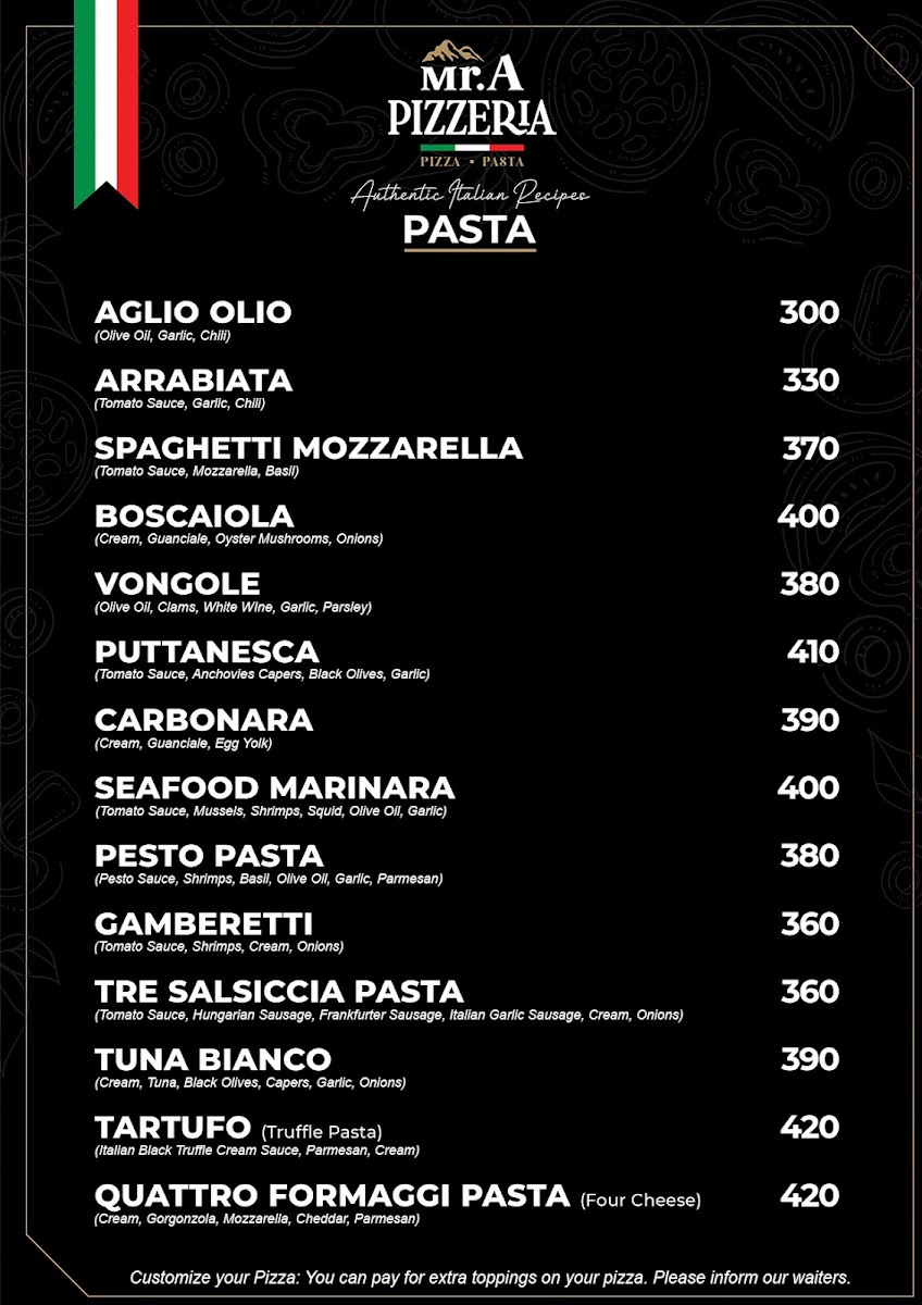 Mr. A Bar & Restaurant Photo Menu 6