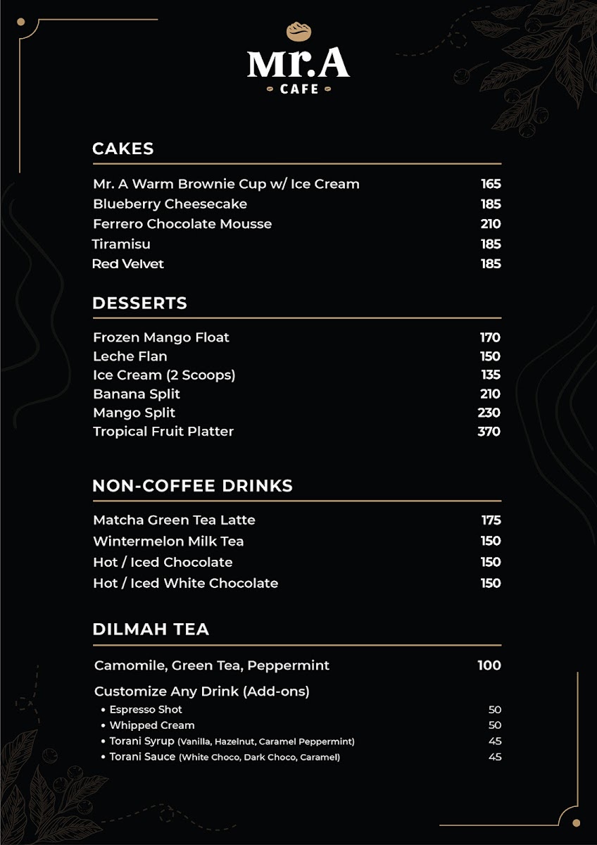 Mr. A Bar & Restaurant Photo Menu 7