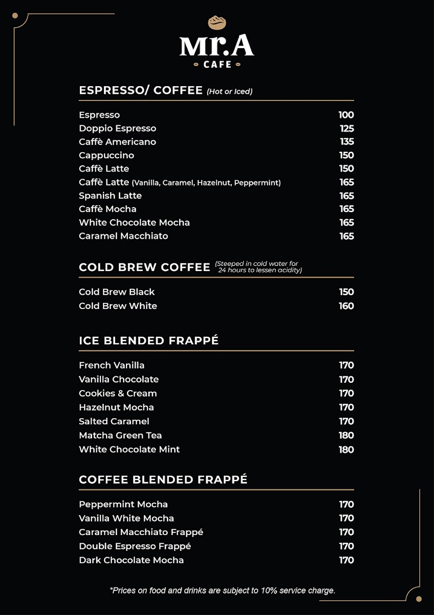 Mr. A Bar & Restaurant Photo Menu 8