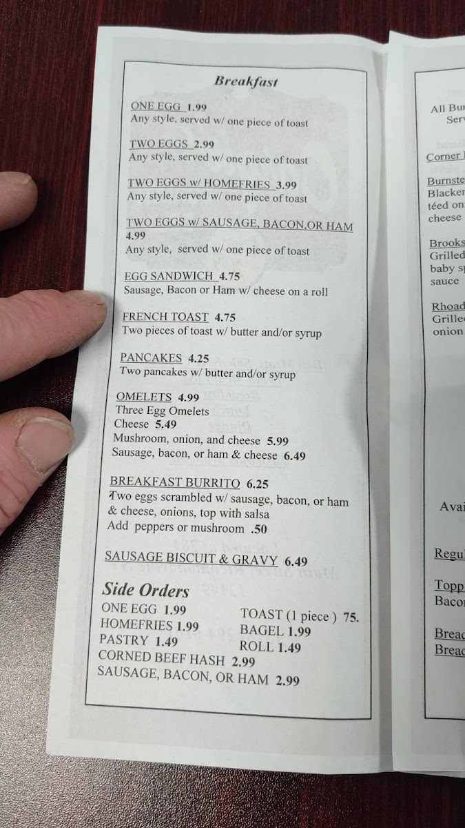 Cargie's Corner Deli Photo Menu 2