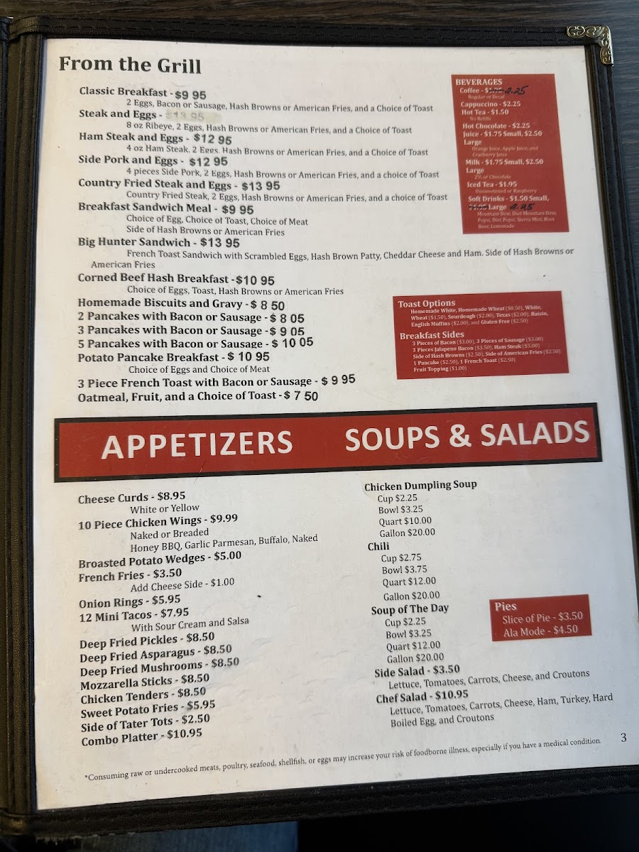 R.D.'s Diner Photo Menu 3
