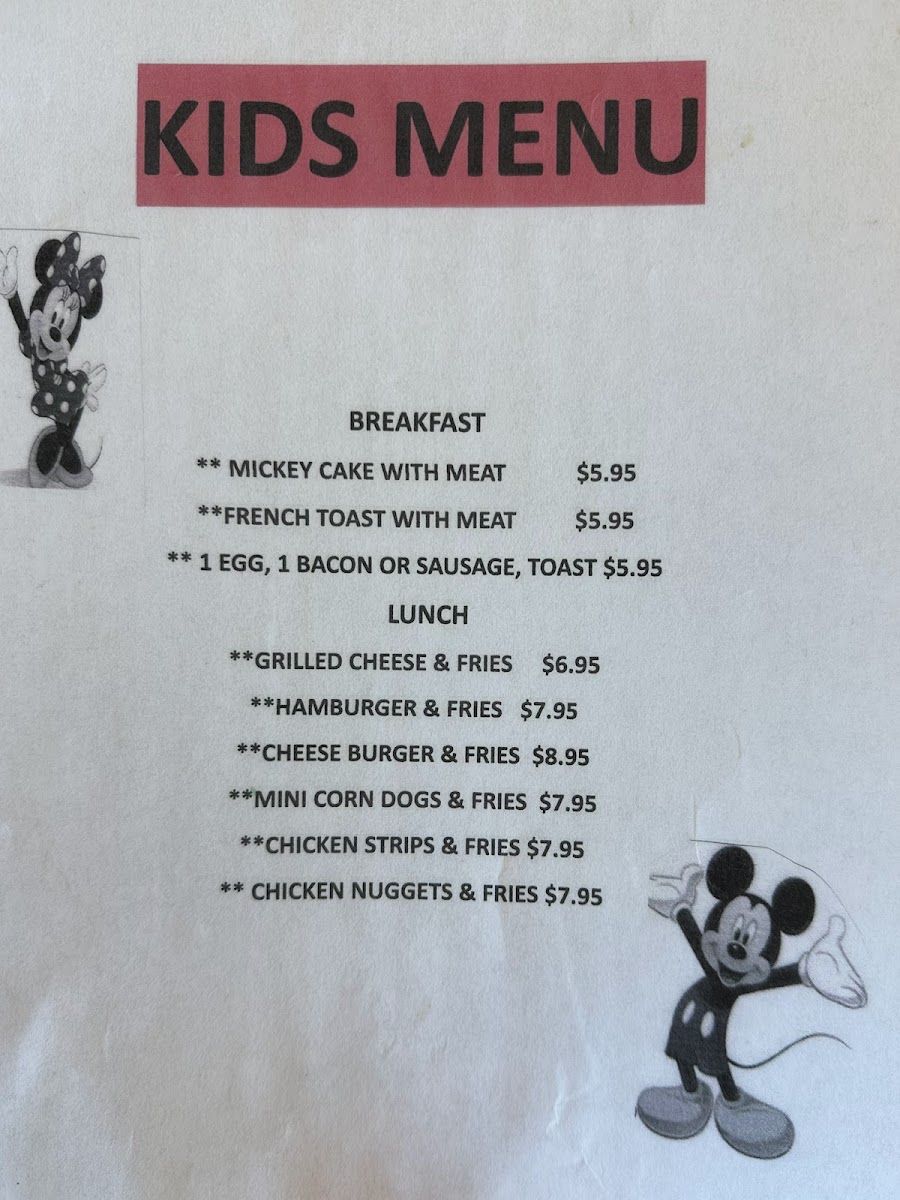 R.D.'s Diner Photo Menu 5