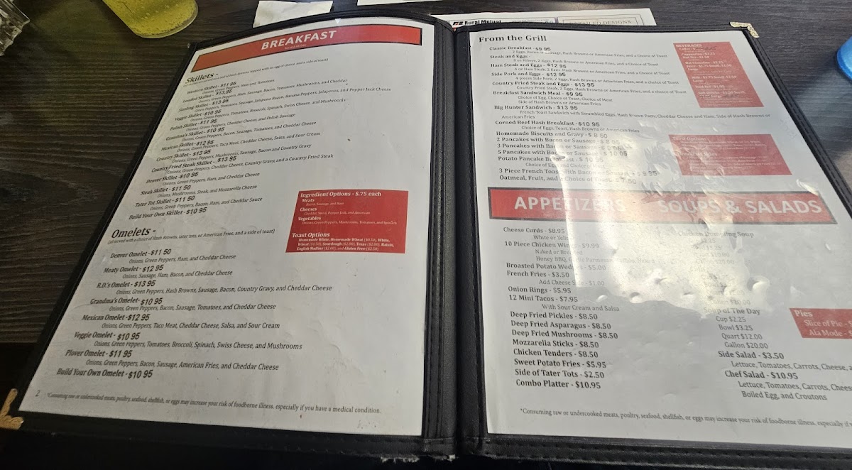 R.D.'s Diner Photo Menu 7