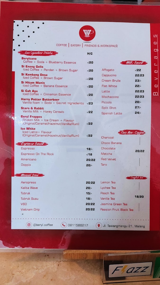 Beryl Coffee Photo Menu 5