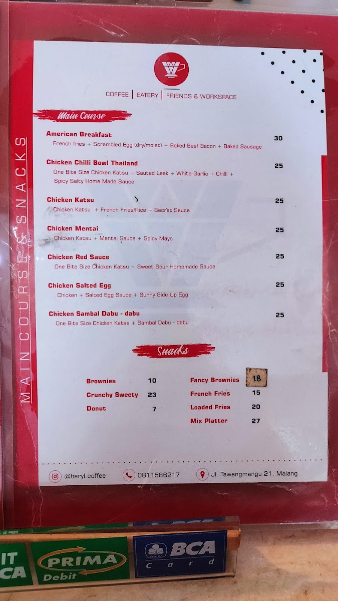 Beryl Coffee Photo Menu 9