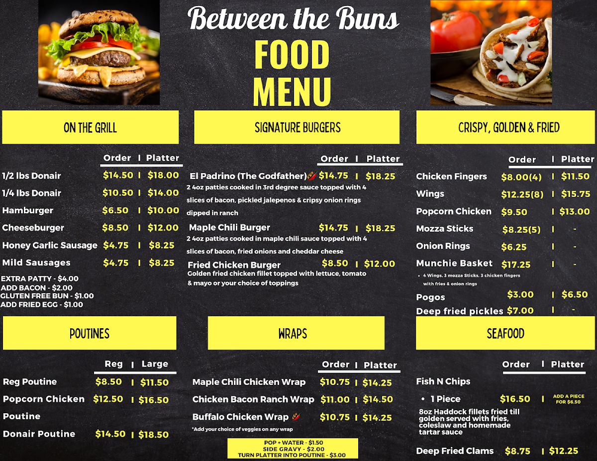 Between The Buns Photo Menu 1