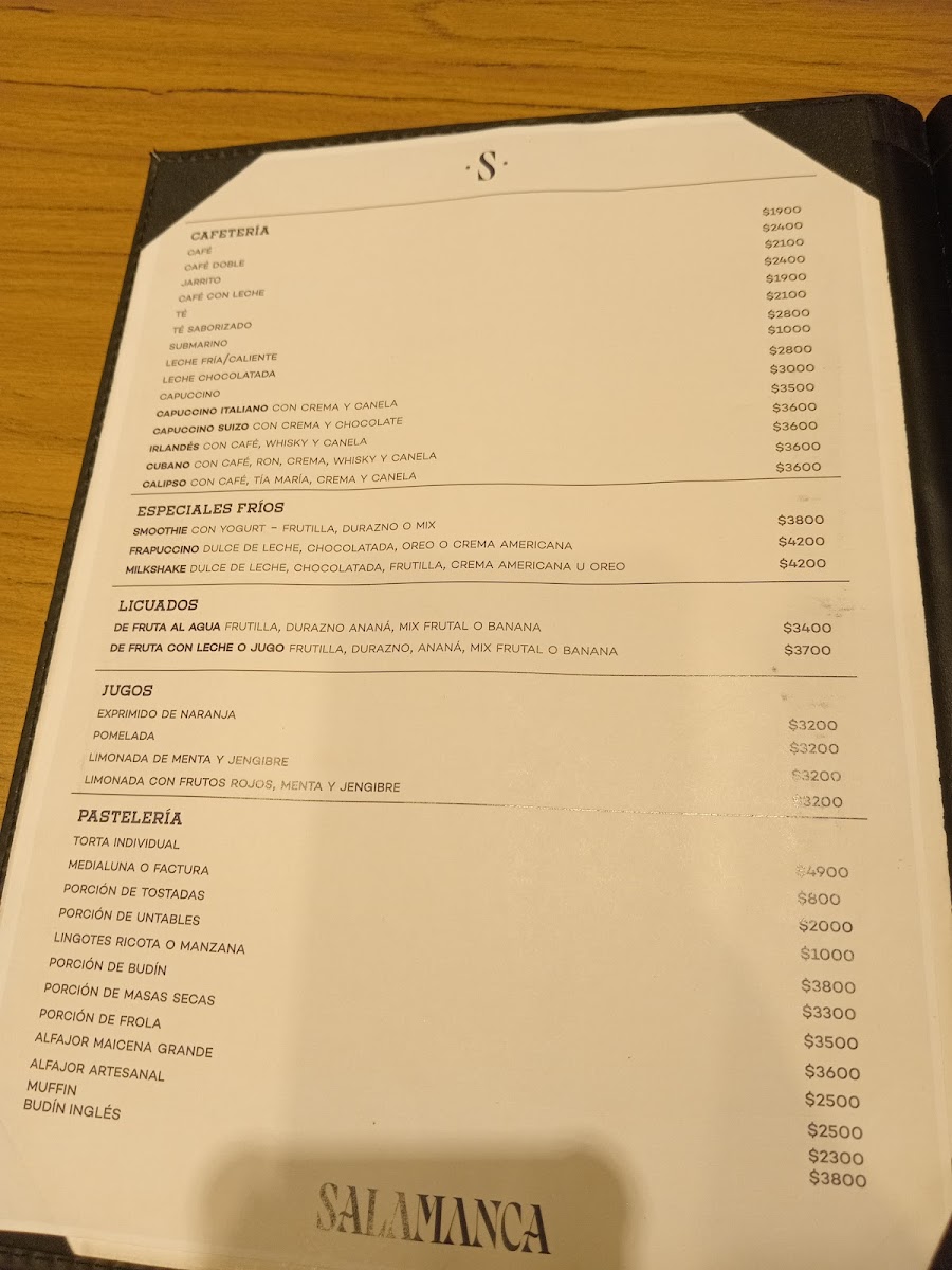 SALAMANCA Photo Menu 2