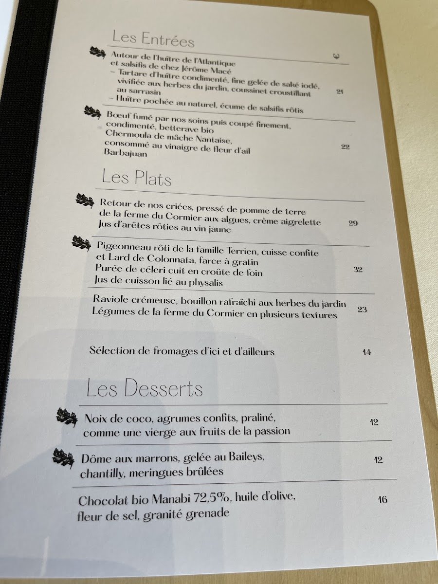 Restaurant Le 1825 - La table Photo Menu 1