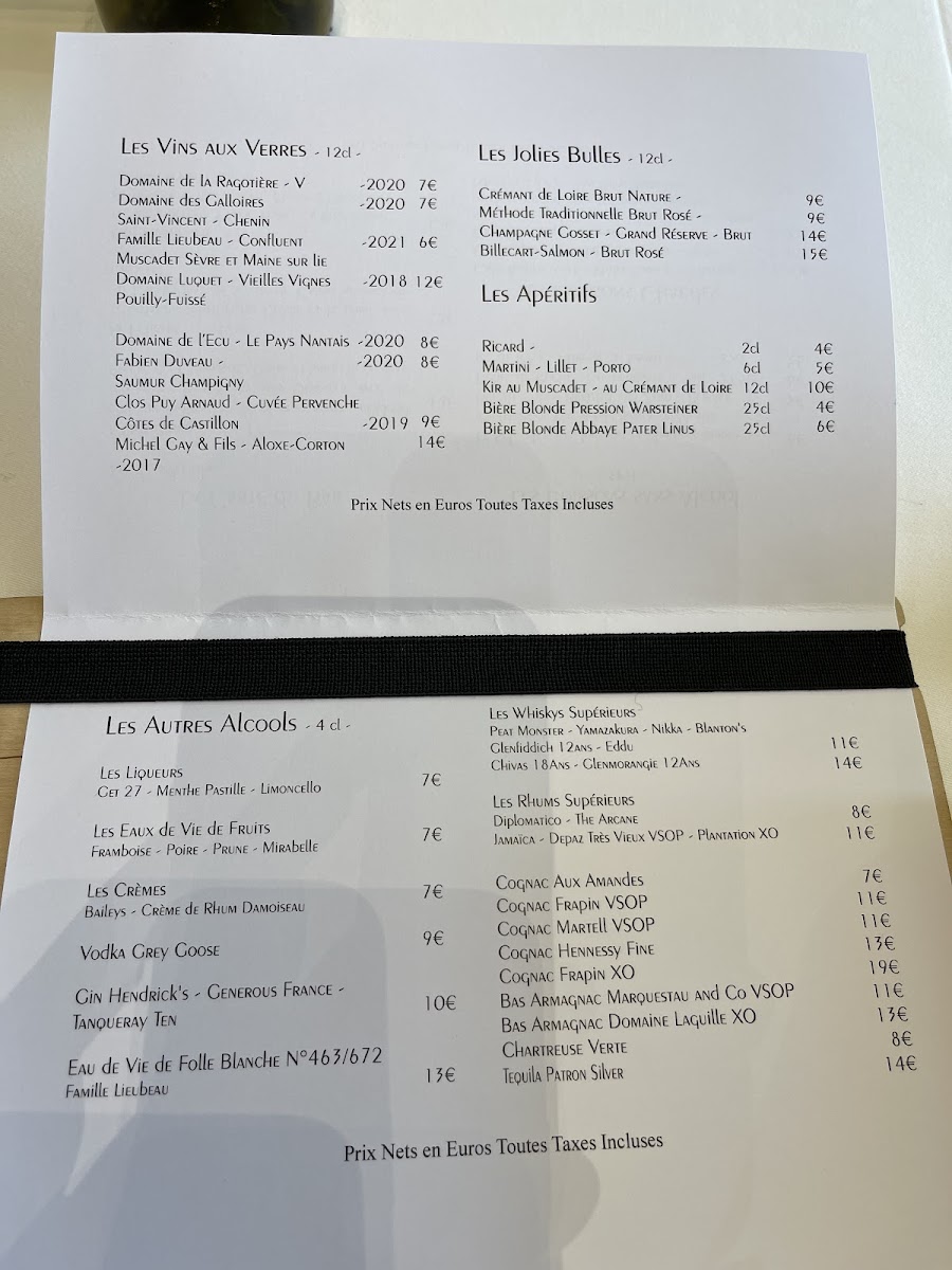Restaurant Le 1825 - La table Photo Menu 2