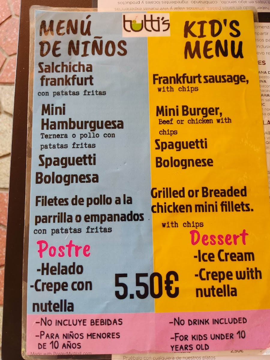tutti's comida internacional Photo Menu 5