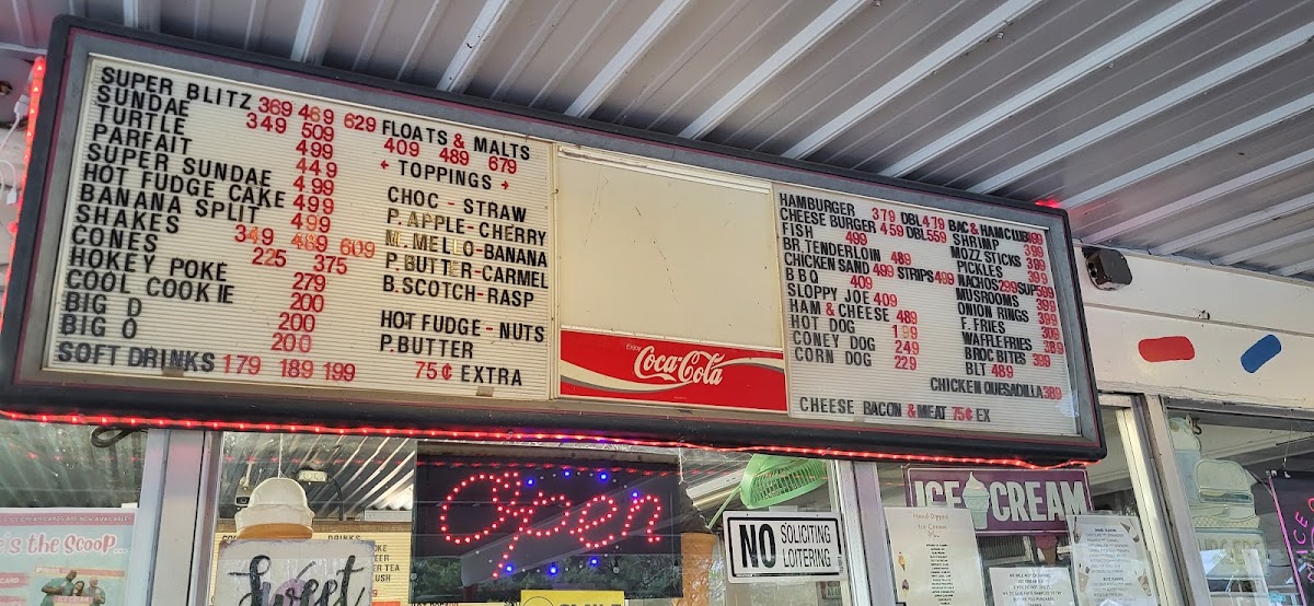 Hunnicutt's Dairy Bar Photo Menu 4