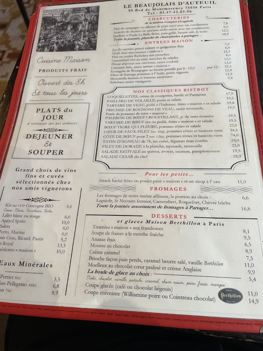 Le Beaujolais d'Auteuil Photo Menu 6