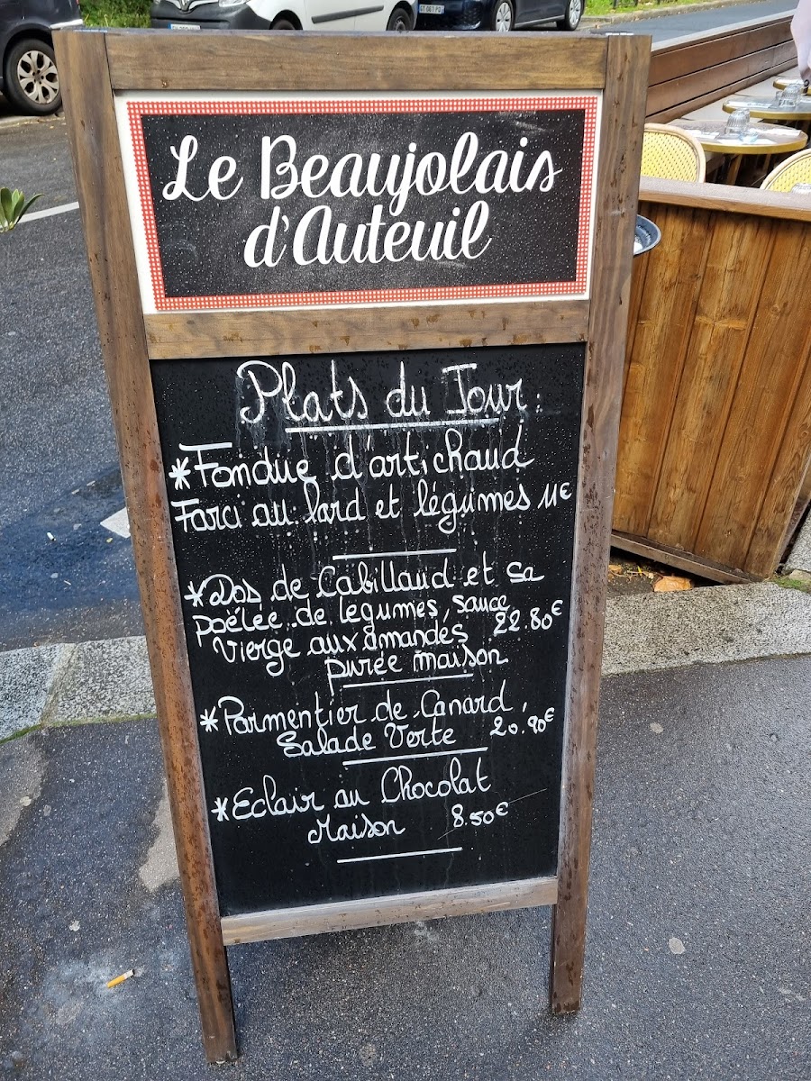 Le Beaujolais d'Auteuil Photo Menu 8
