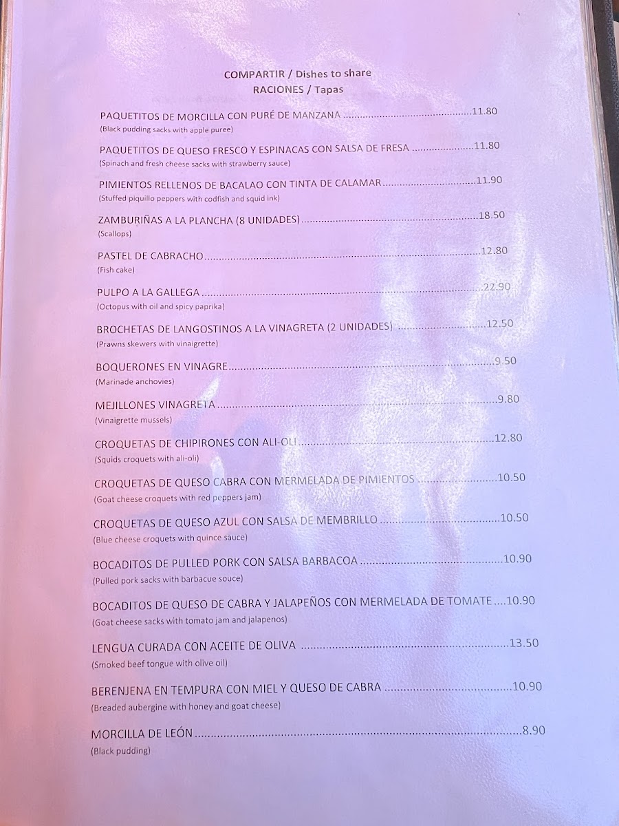 Restaurante El Mesón Photo Menu 1