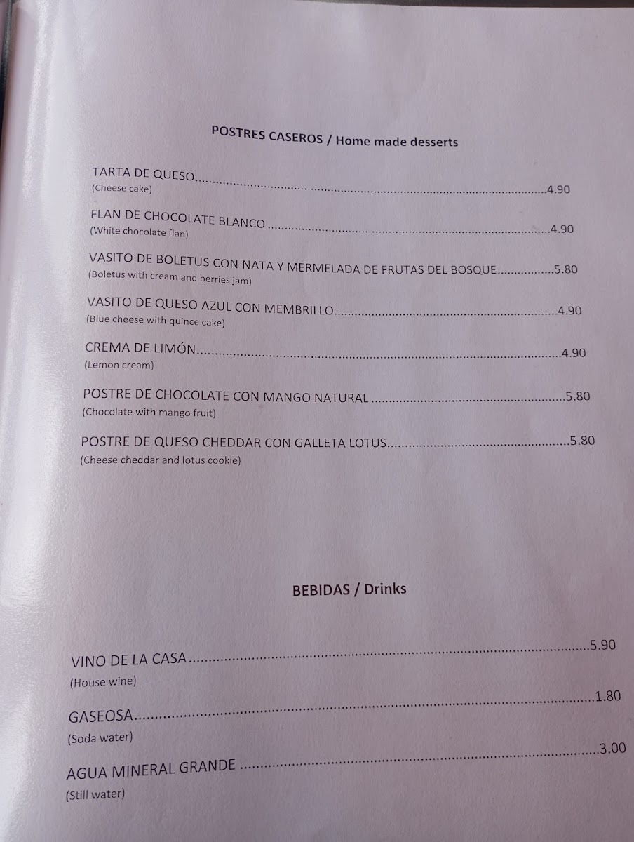 Restaurante El Mesón Photo Menu 4
