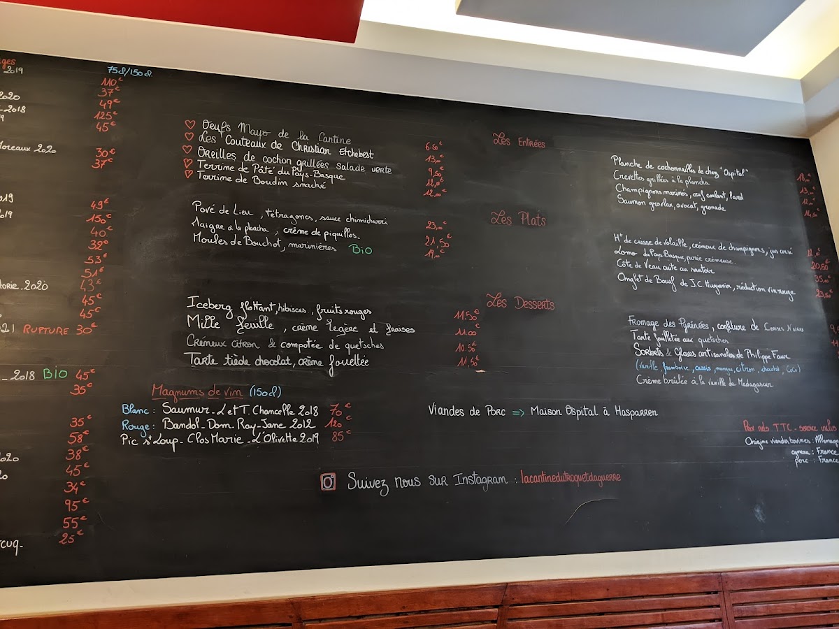 Restaurant La Cantine du Troquet Daguerre Photo Menu 10