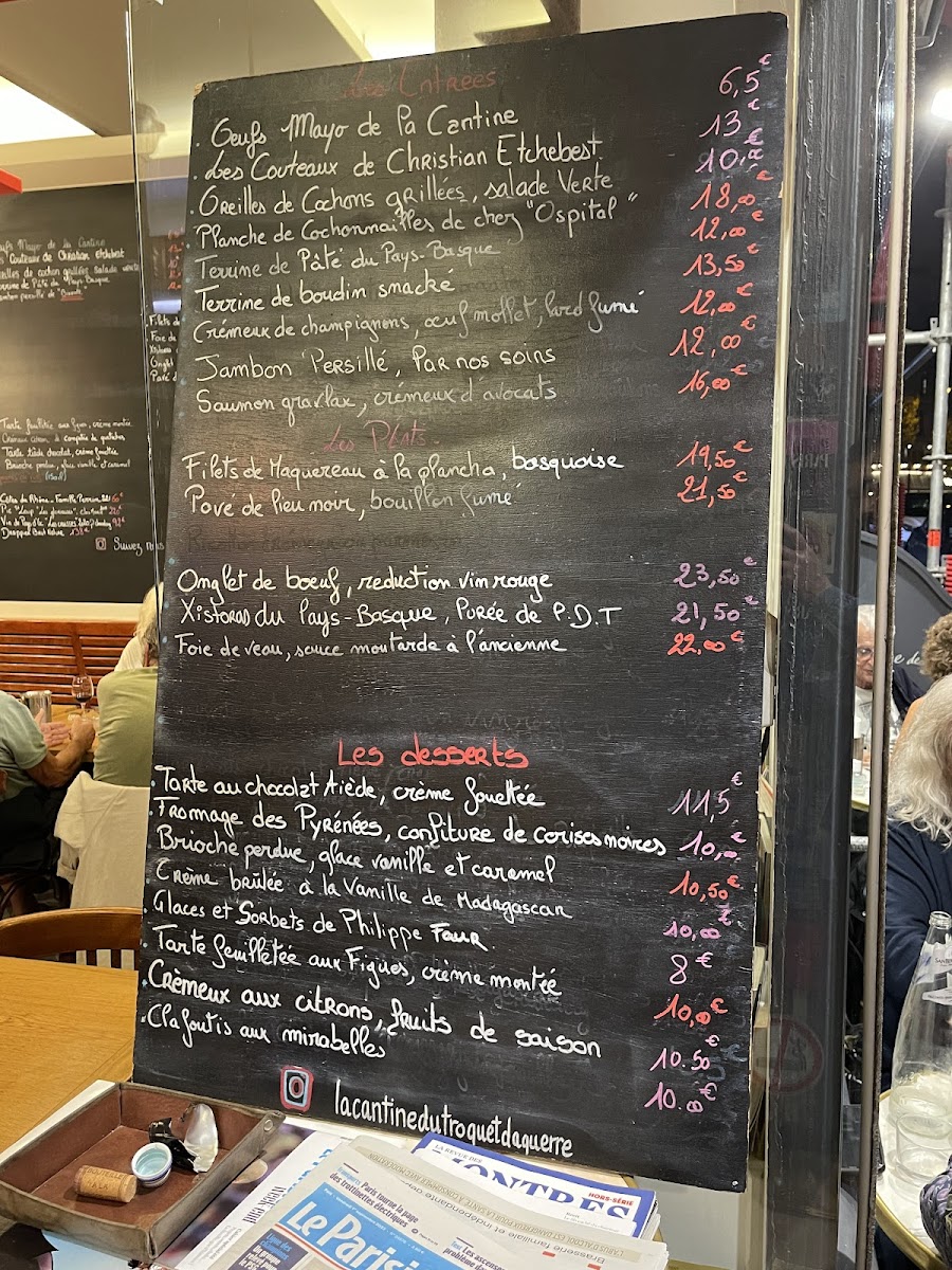 Restaurant La Cantine du Troquet Daguerre Photo Menu 6