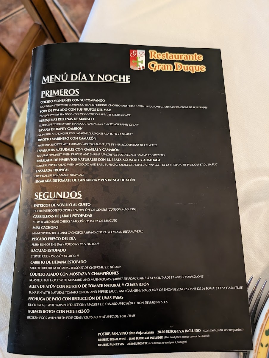 Restaurante Gran Duque Photo Menu 7