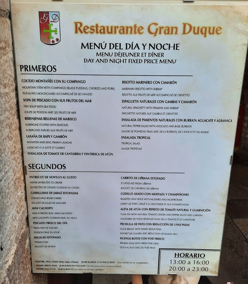 Restaurante Gran Duque Photo Menu 8