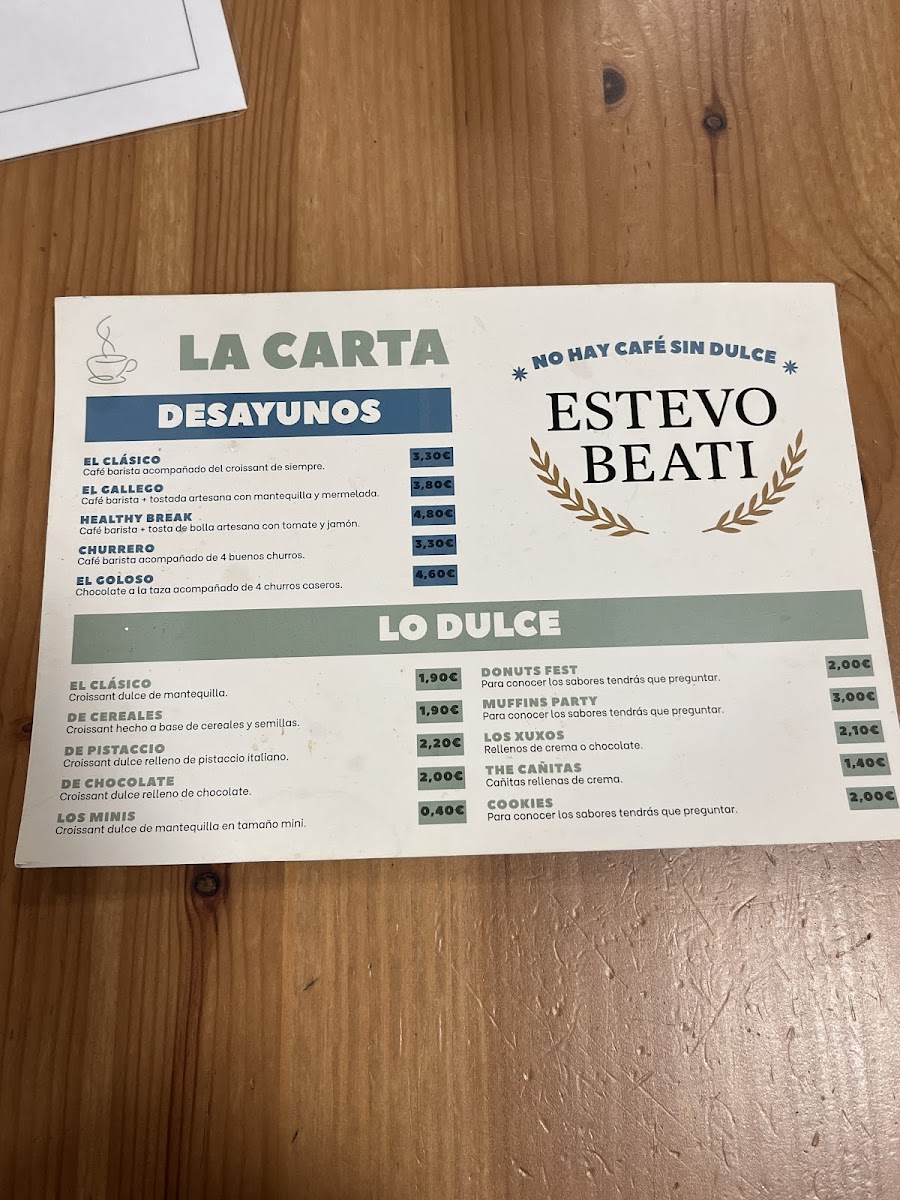 ESTEVO BEATI Photo Menu 1
