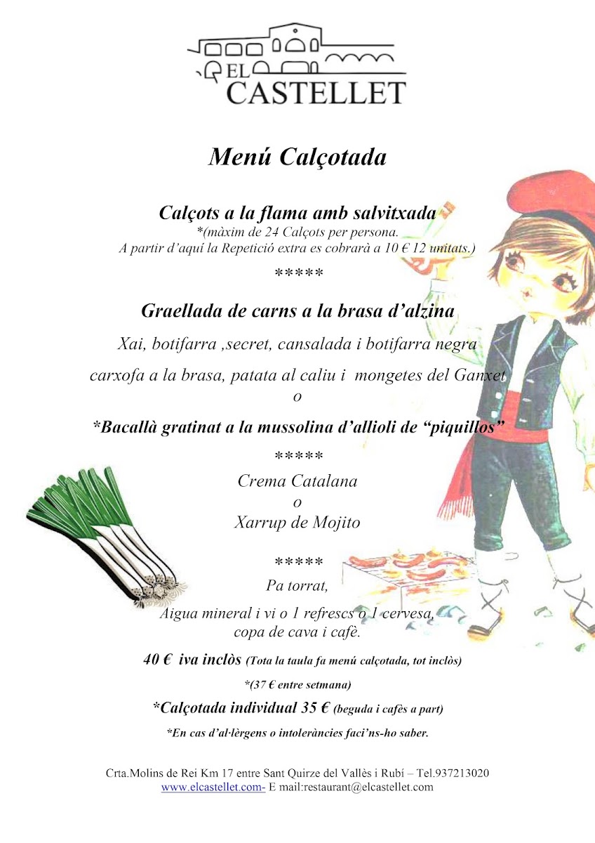El Castellet Photo Menu 2