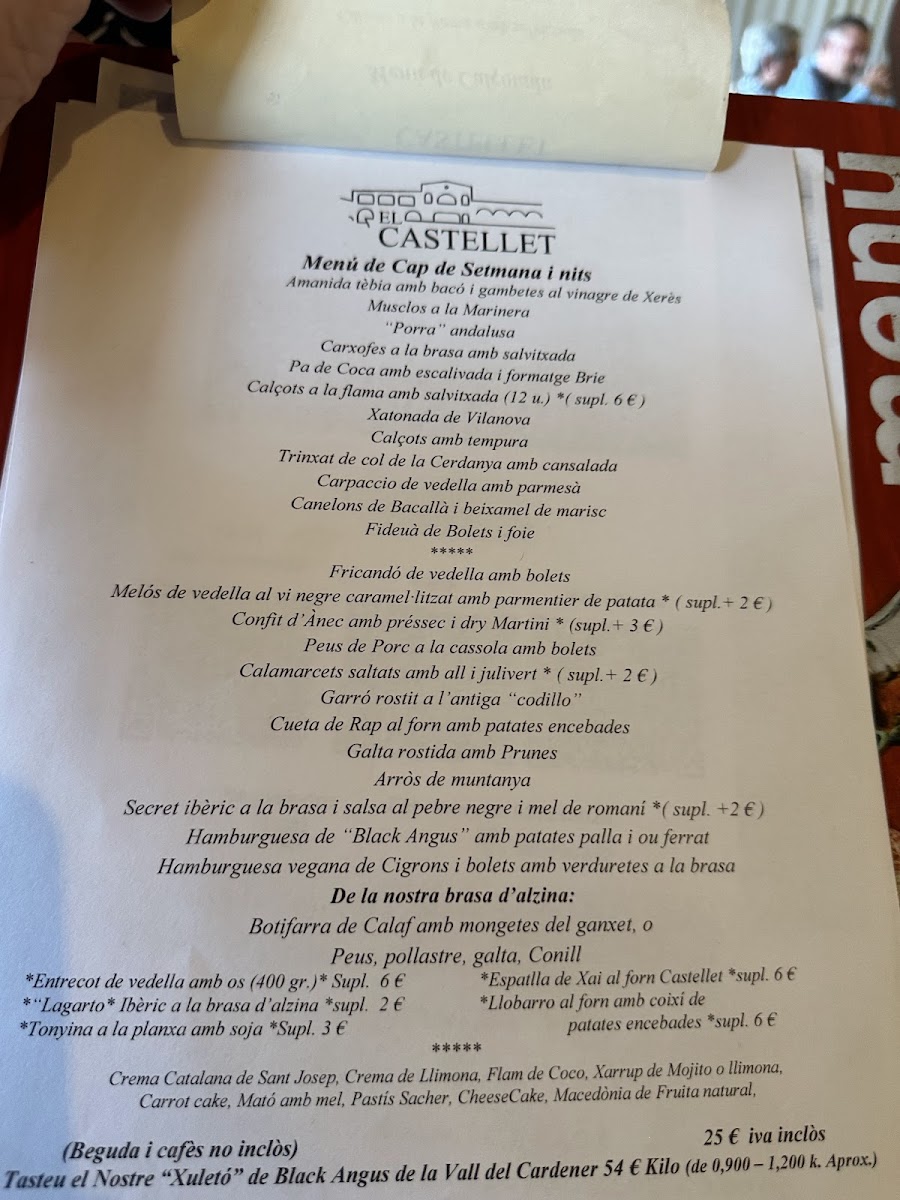 El Castellet Photo Menu 4