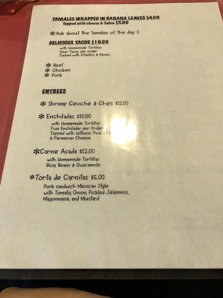 Maria's Mexican Cuisine Photo Menu 6