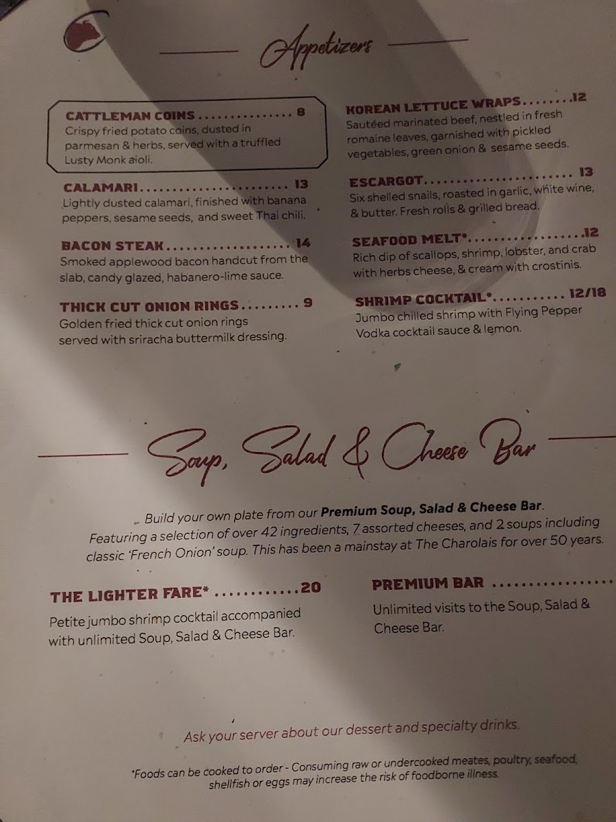 Charolais Steakhouse Photo Menu 7