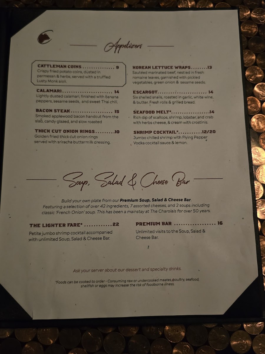 Charolais Steakhouse Photo Menu 8