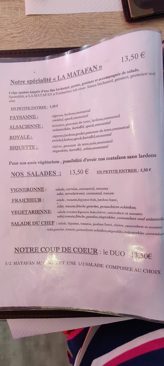 Restaurant Brasserie La Mosaïque Photo Menu 9