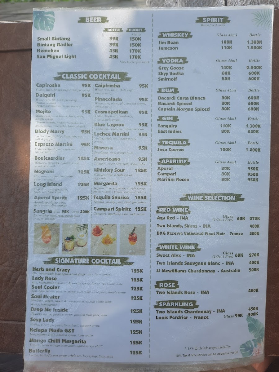 Kelapa Muda Ubud Pool Bar & Kitchen Photo Menu 5