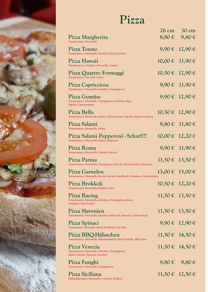 Racing Eiscafé/Bistro-Pizzeria Photo Menu 1