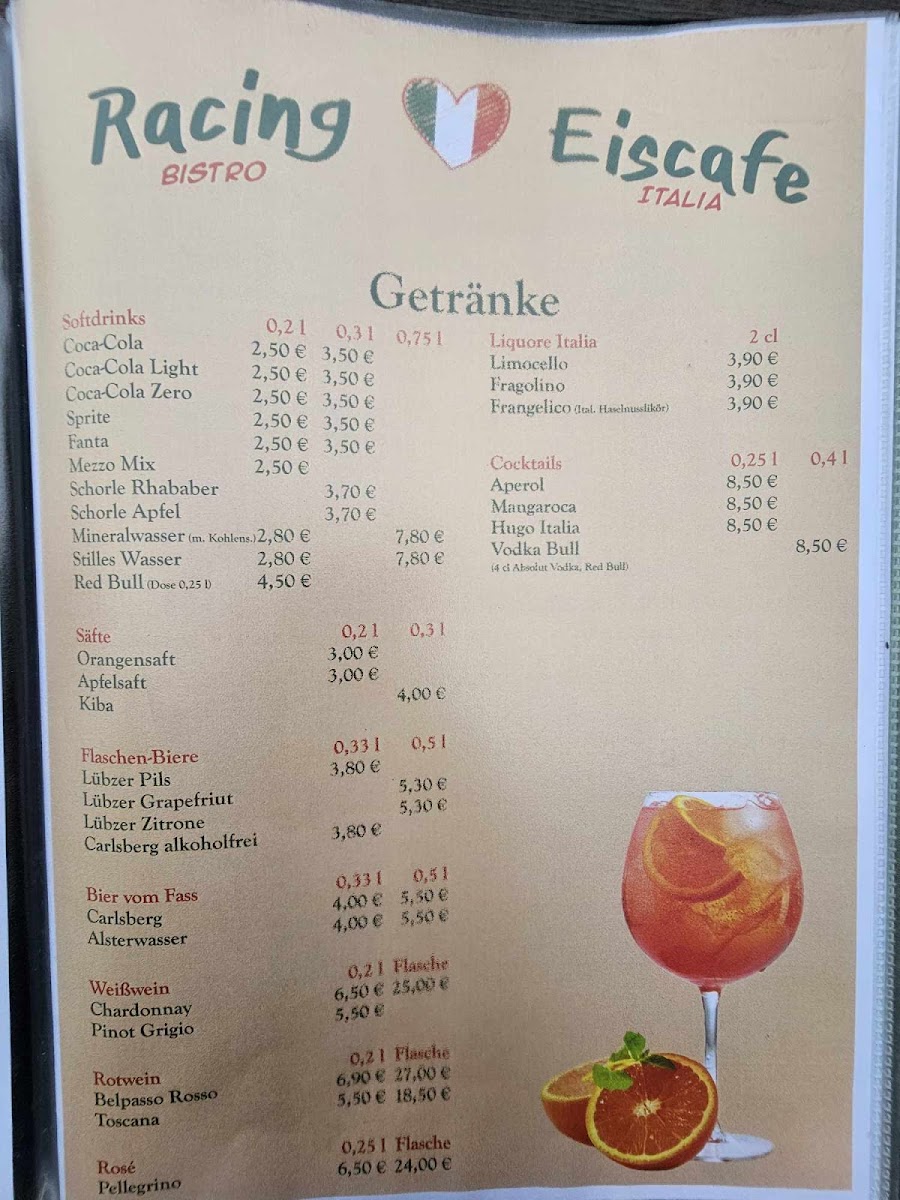 Racing Eiscafé/Bistro-Pizzeria Photo Menu 10