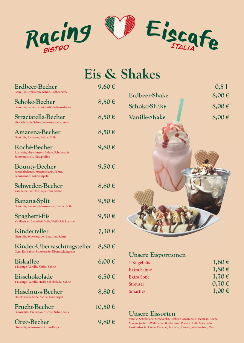 Racing Eiscafé/Bistro-Pizzeria Photo Menu 5