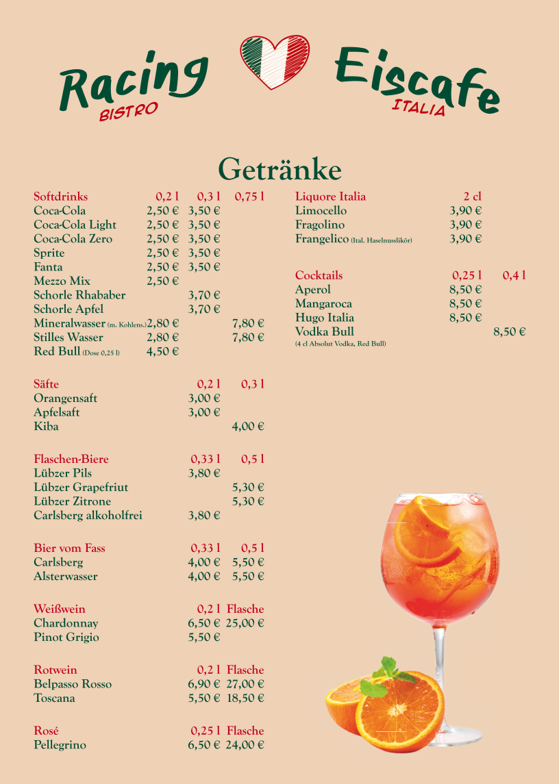 Racing Eiscafé/Bistro-Pizzeria Photo Menu 8